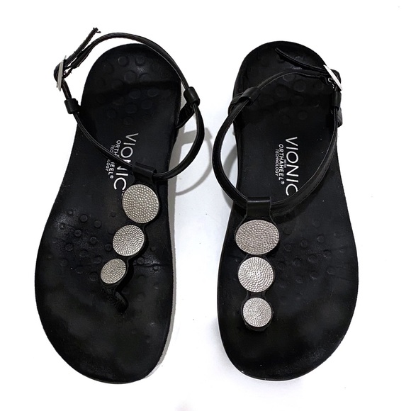 Vionic Lizbeth T-strap Leather thong sandal - Picture 1 of 7